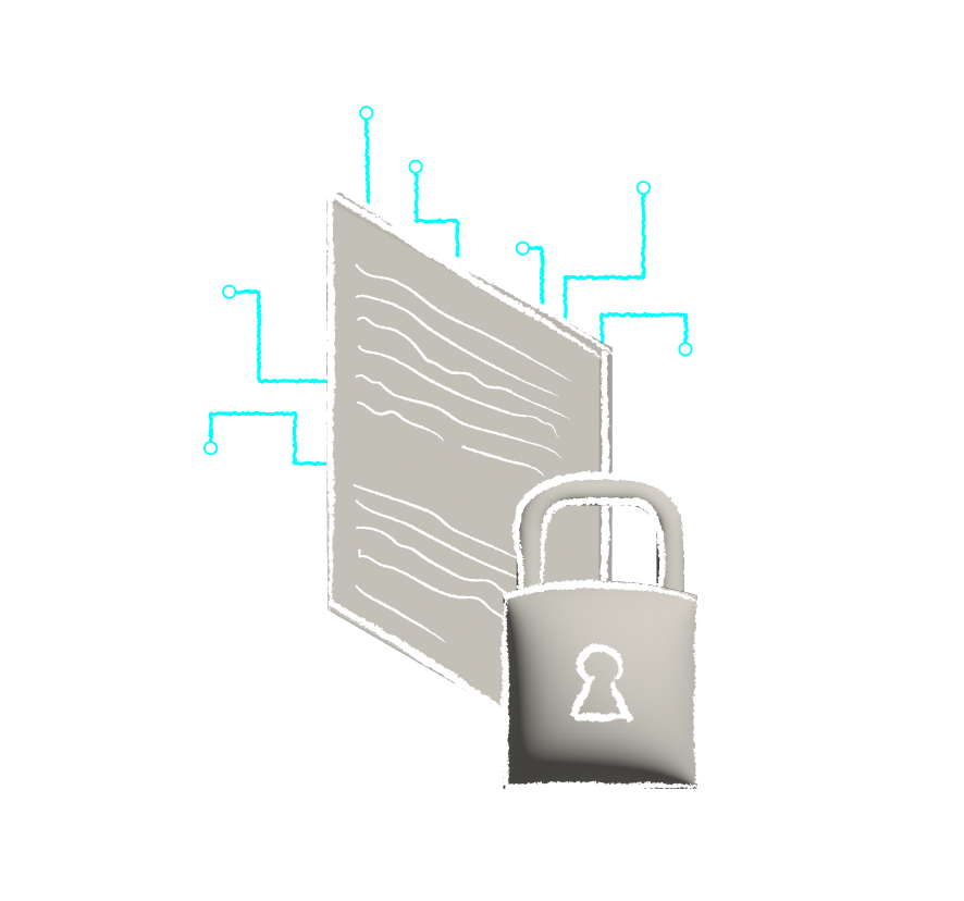 Shield representing security and filtering
