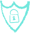 Shield representing secure, future-proof storage